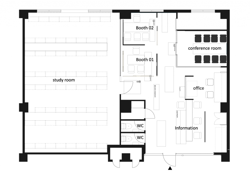 予備校の建築設計図